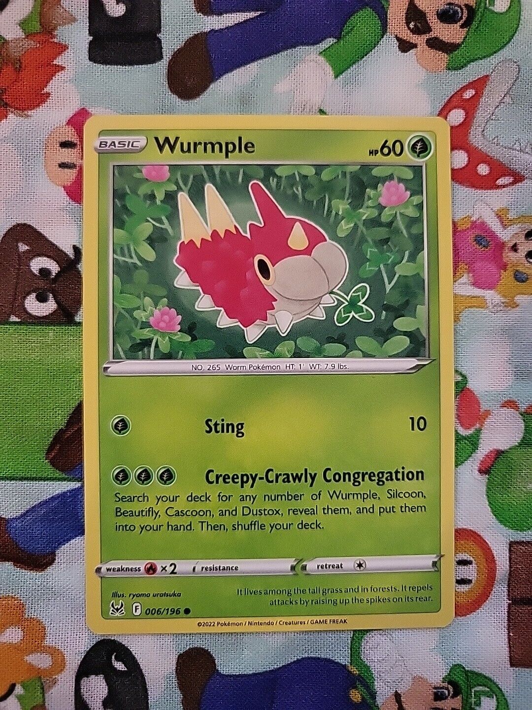 Pokémon TCG Wurmple 6/196  Lost Origin Common NM Pack Fresh