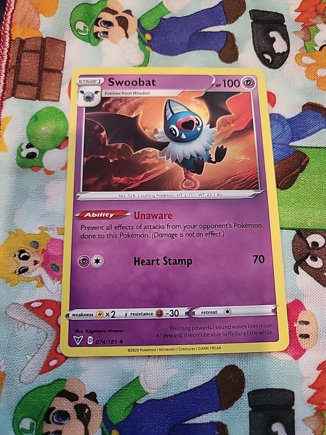 74/185 Swoobat - Vivid Voltage - Uncommon Pokemon TCG Card