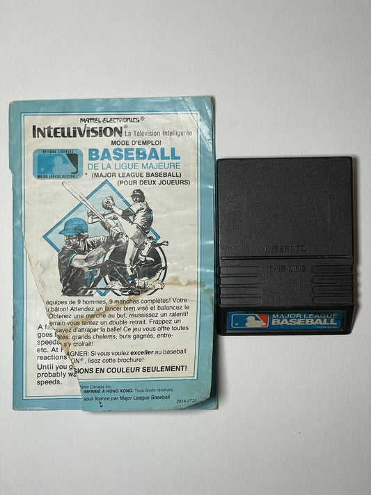 Major League Baseball (Intellivision, 1983) w/ Manual (Torn) Untested