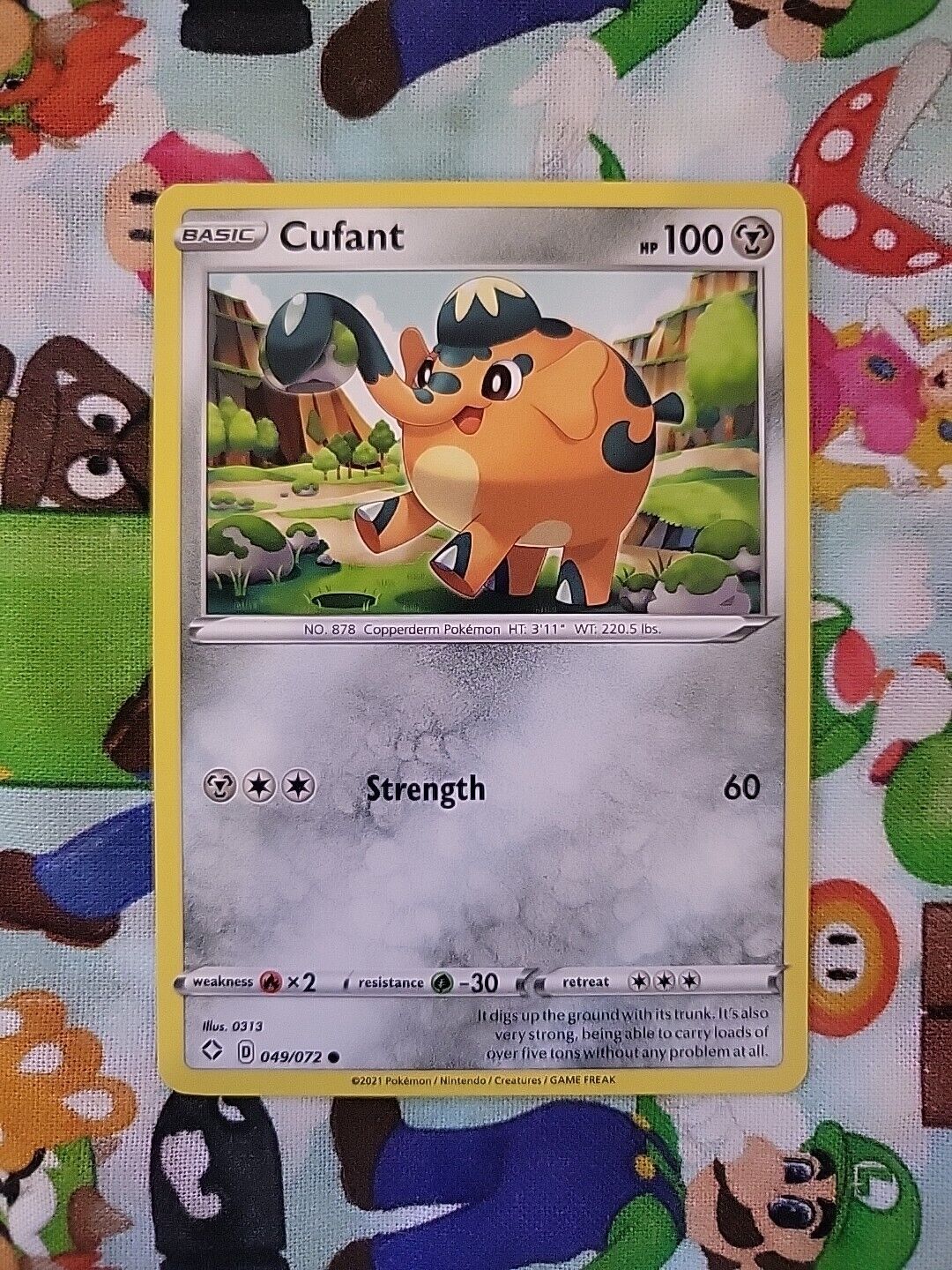 Pokemon Card TCG Cufant 49/72 - Shining Fates - Common - NM Pack Fresh