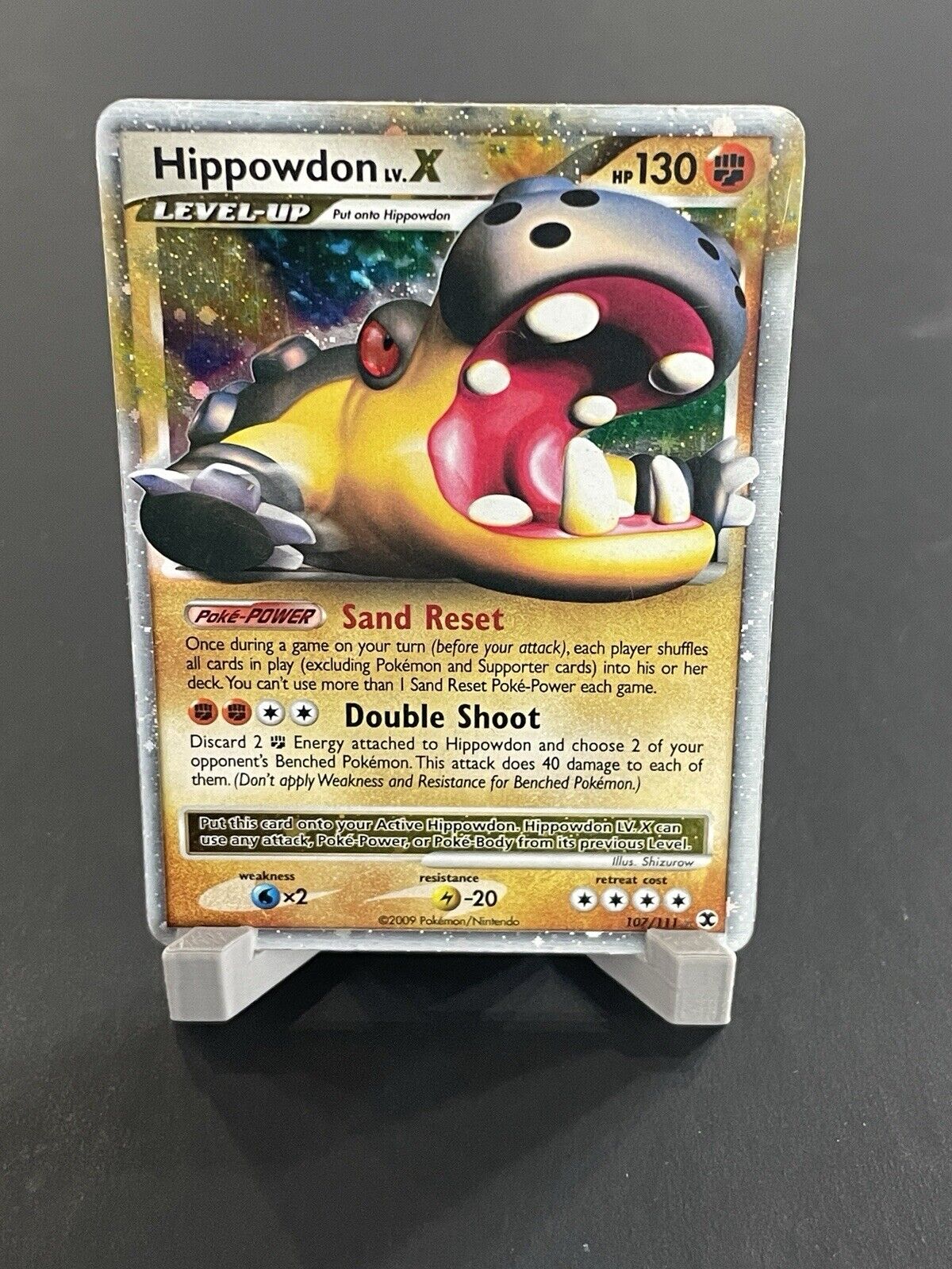 Pokemon TCG - Hippowdon LV.X Rising Rivals Ultra Rare Holo 107/111 MP-LP