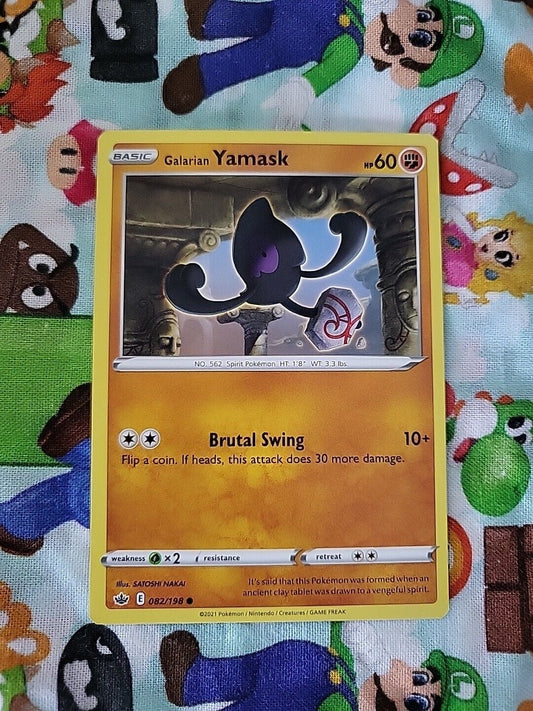 Pokemon TCG Galarian Yamask Card Chilling Reign Sword & Shield 82/198 NM