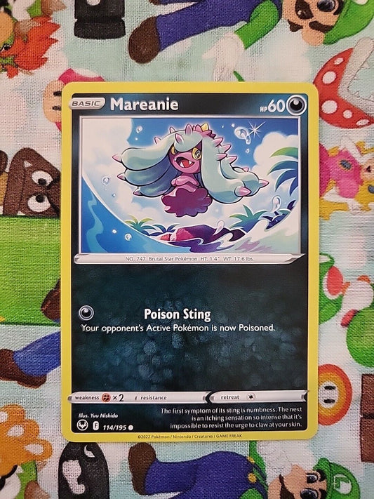 Pokemon TCG Mareanie 114/195 Common Silver Tempest NM Pack Fresh