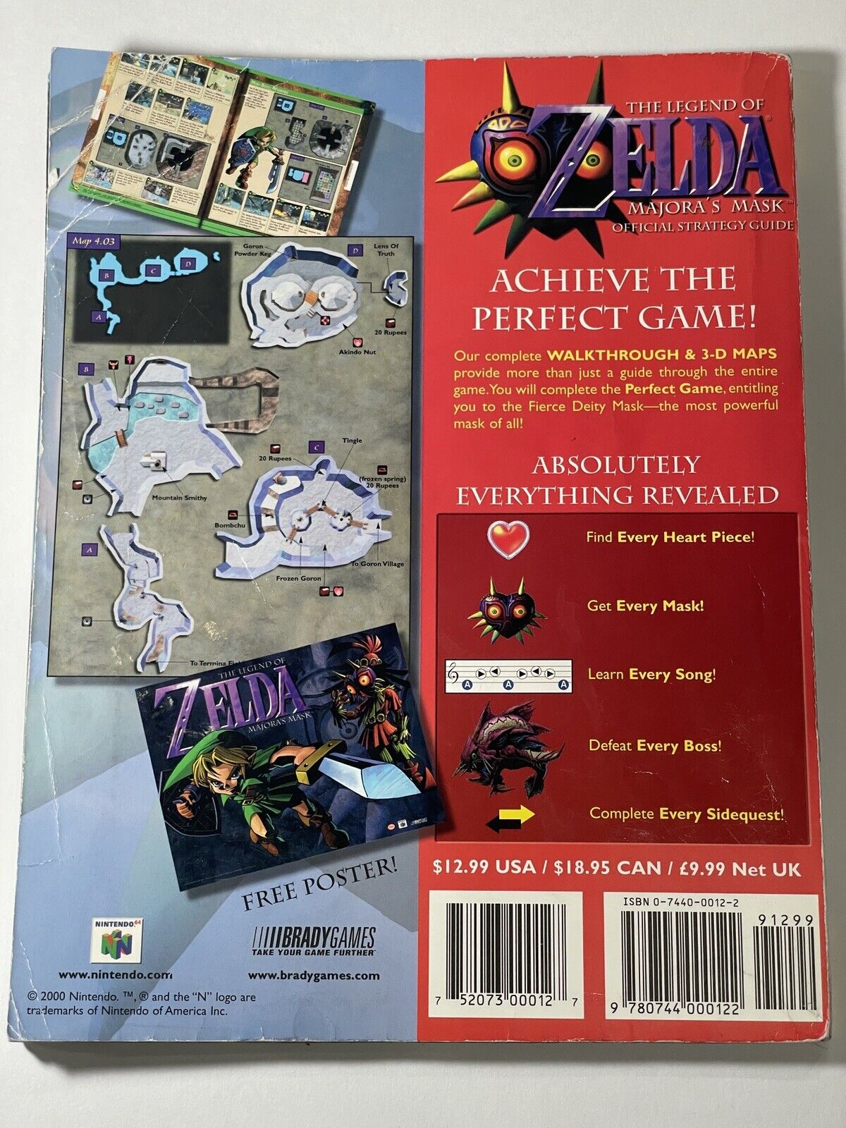 Legend Of Zelda Strategy Guide Majoras Mask Official Brady Games Nintendo 64