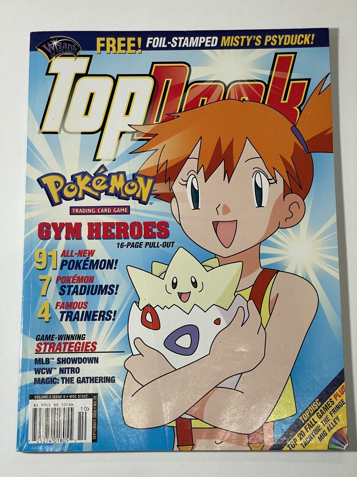 TOP DECK Magazine vol 2 issue 9 POKEMON MTG SEPTEMBER 2000. Magazine Only.