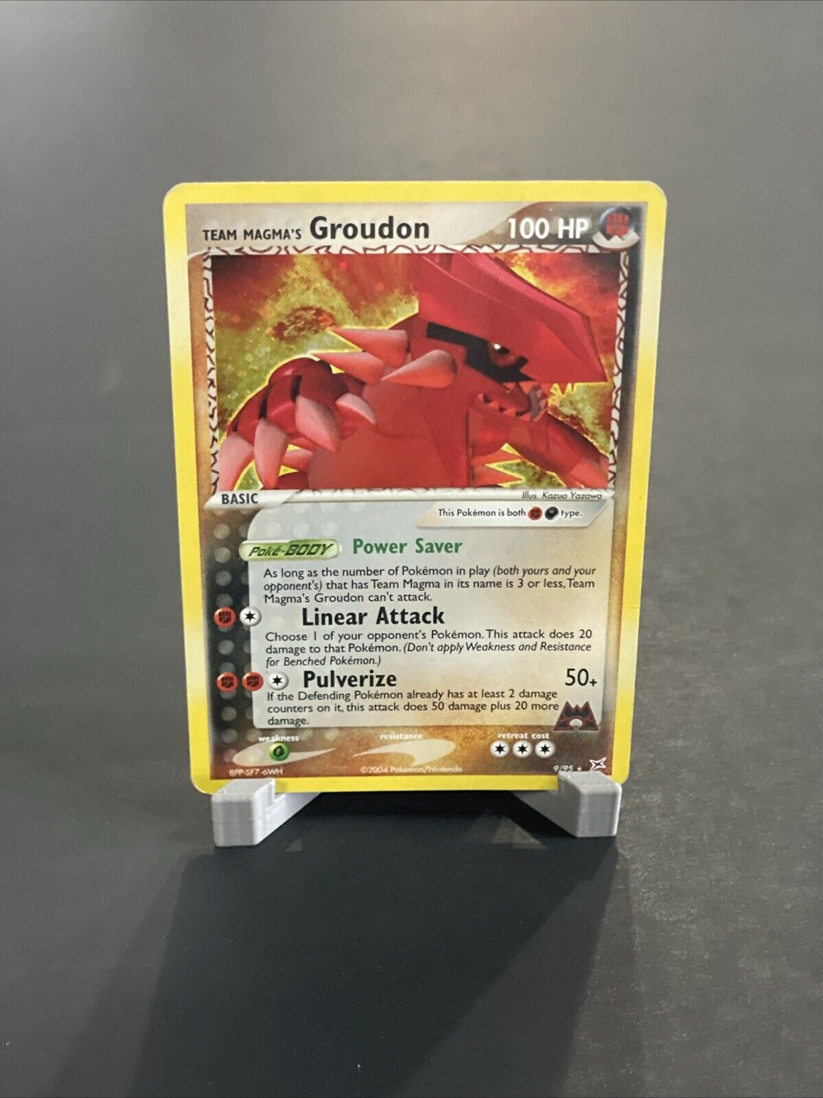 Pokémon TCG Team Magma's Groudon Ex Holo Team Magma vs Team Aqua 9/95 DMG