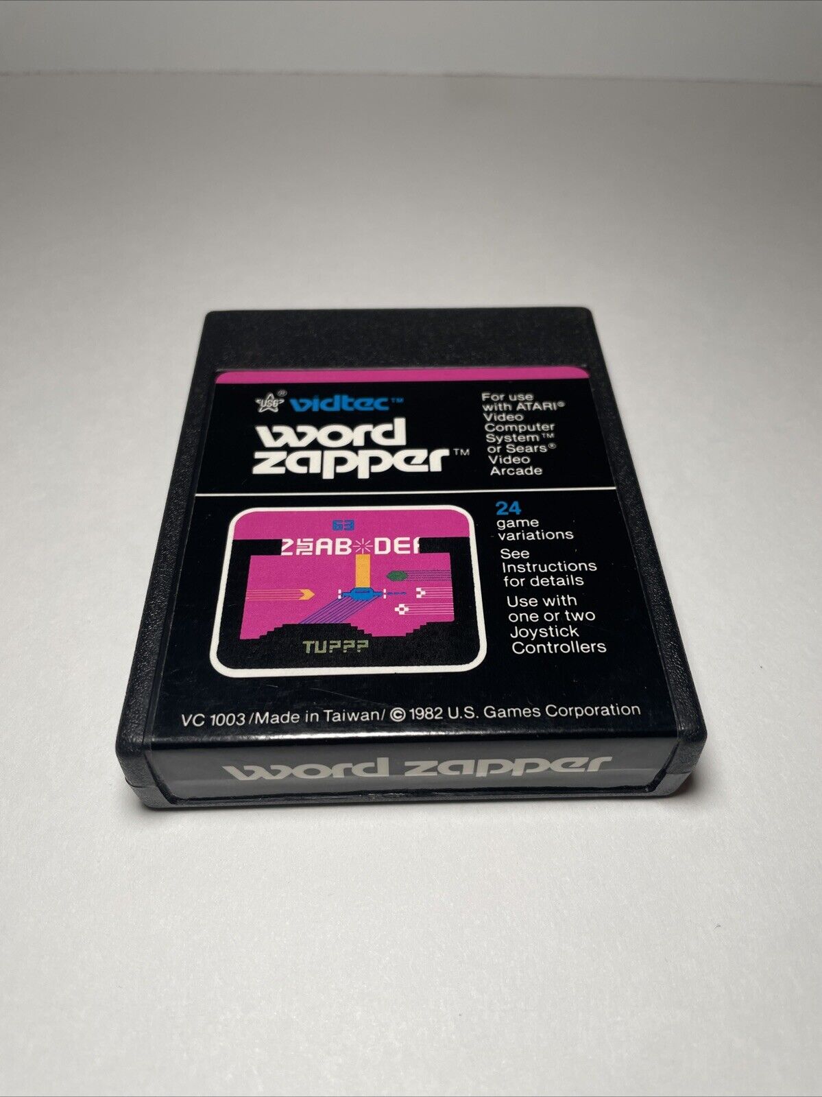 Word Zapper (Atari 2600, 1982) W/ Manual. Tested and Working