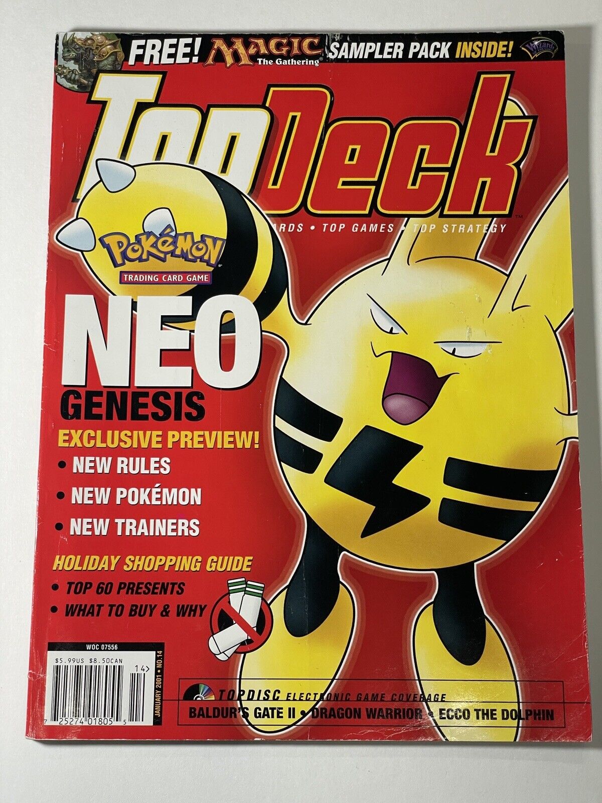 Top Deck Magazine #14 January 2001 MTG Pokemon. Magazine Only.