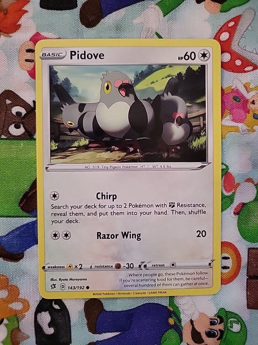 Pokemon TCG Card 143/192 Pidove - Rebel Clash - Common NM Pack Fresh