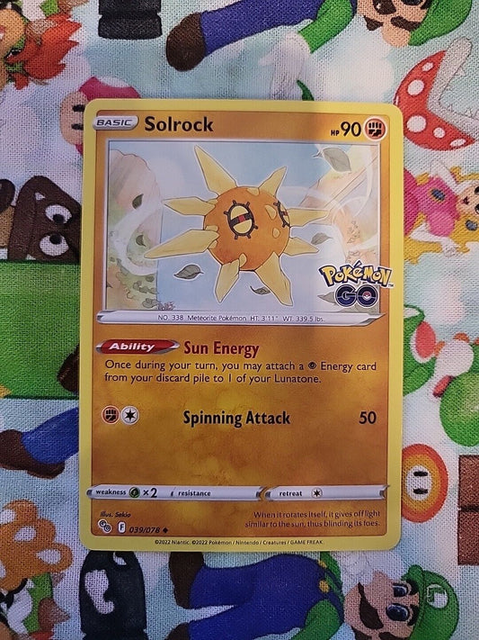 Pokémon TGC Solrock 39/78 Uncommon  Pokemon Go NM Pack Fresh