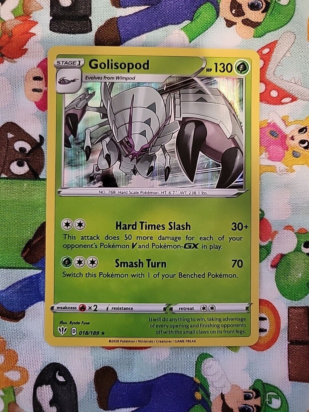 Pokemon Golisopod Darkness Ablaze Holo 018/189 NM/Mint Condition