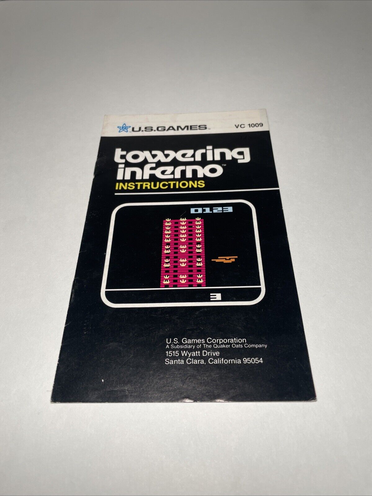 Towering Inferno (Atari 2600, 1982) W/ Manual. Tested and Working