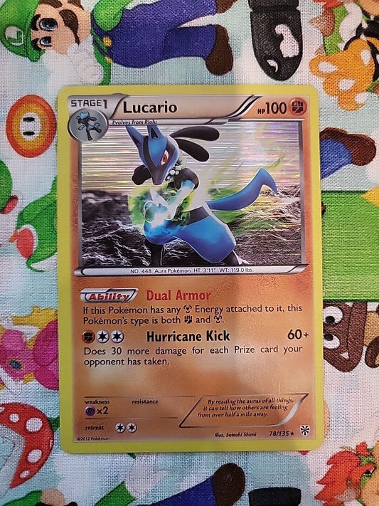 Lucario 78/135 - B&W Plasma Blast Holo Rare - Pokemon TCG - LP