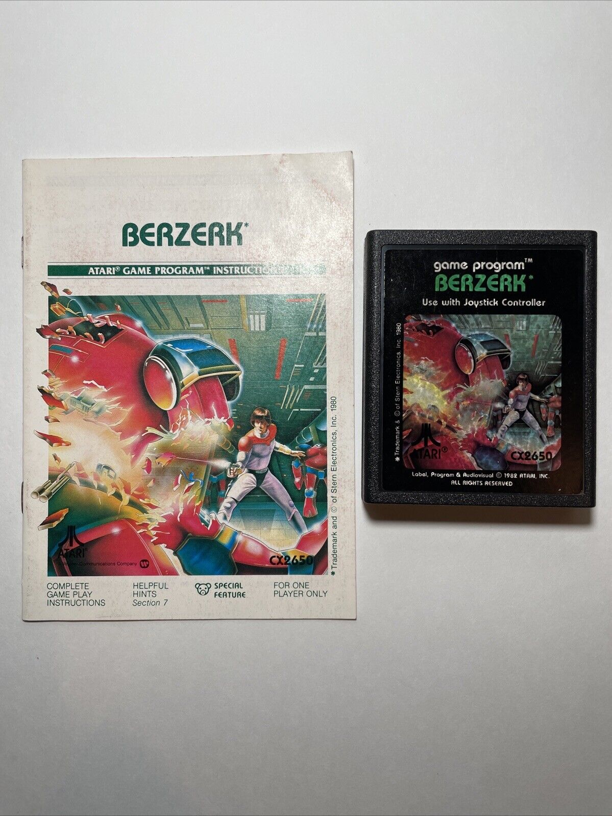 Berzerk  (Atari 2600, 1982) W/ Manual. Tested and Working