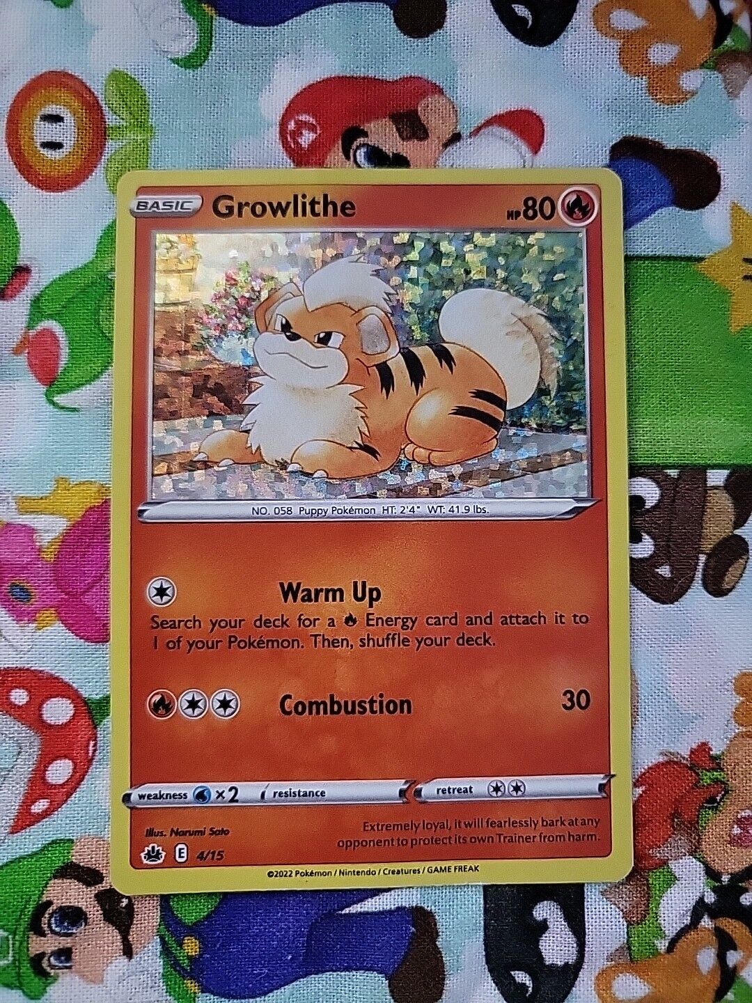 Growlithe 4/15 Confetti Holo - McDonald's Match Battle - Pokémon TCG - NM