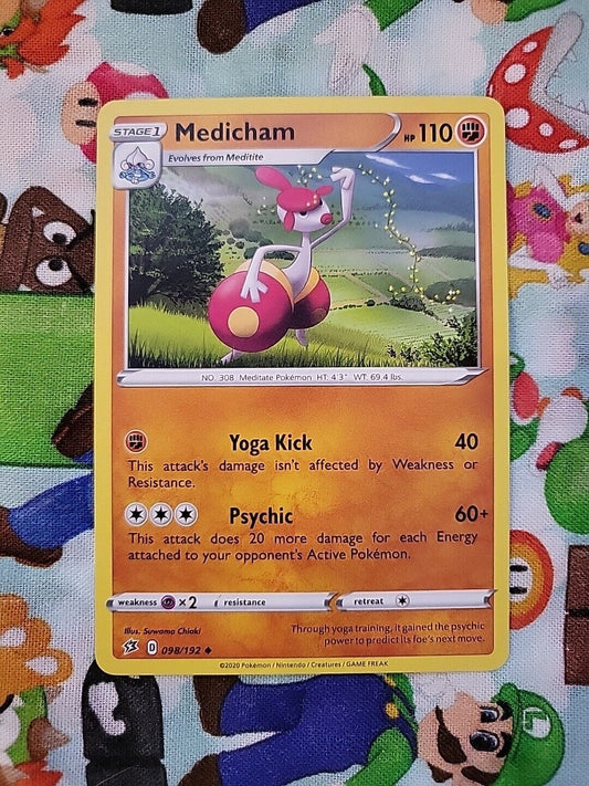 Pokemon TCG Card 98/192 Medicham - Rebel Clash - Uncommon NM Pack Fresh