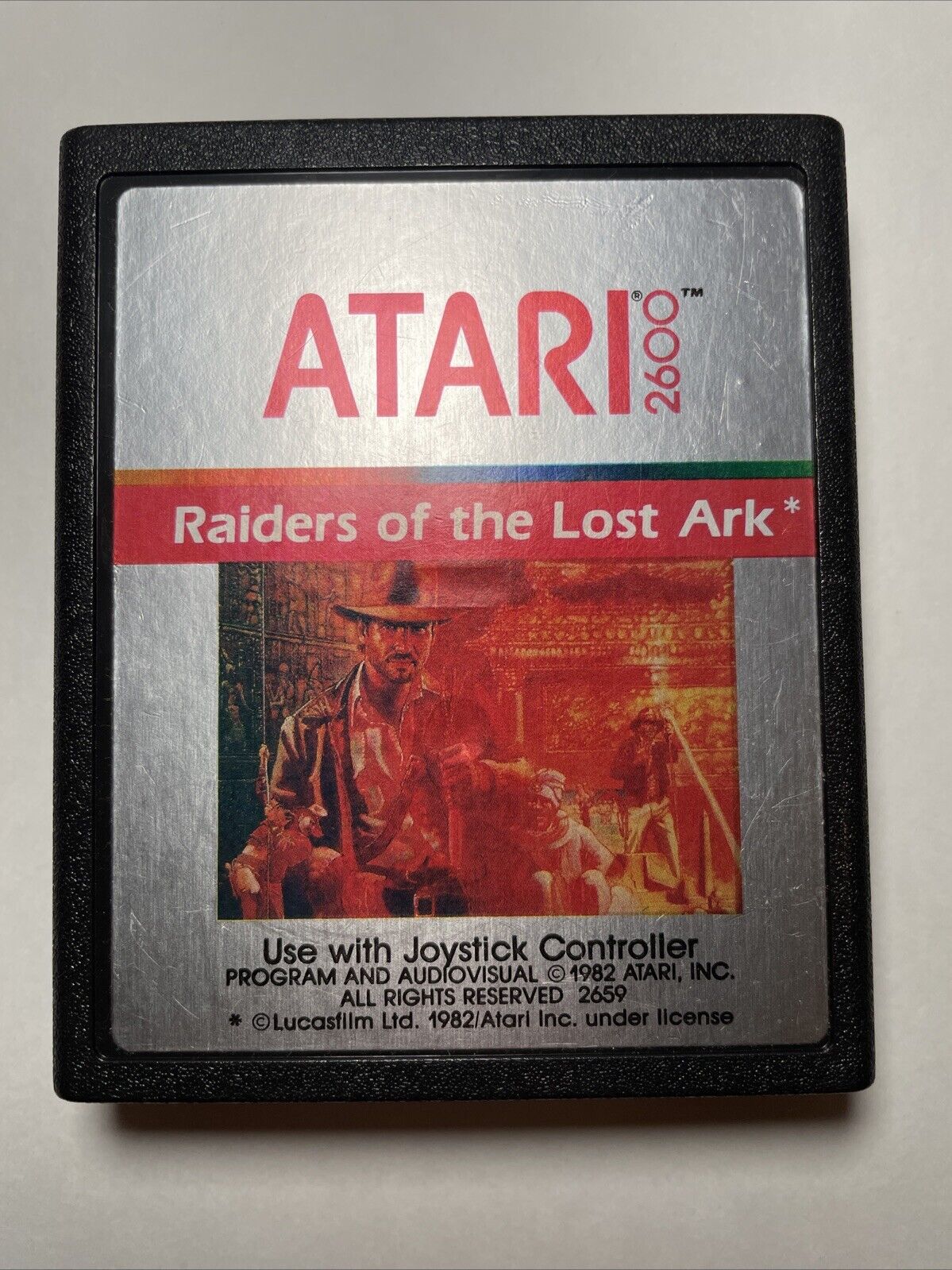 Raiders of the Lost Ark (Atari 2600, 1982) W/ Manual. Tested and Working