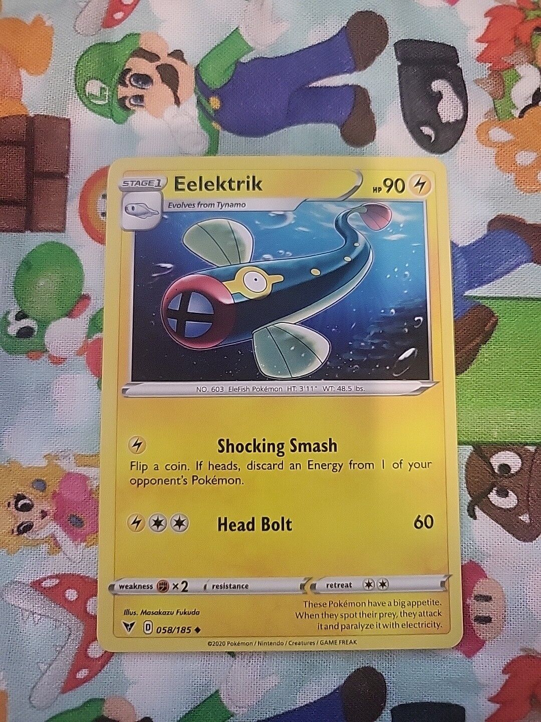 Pokemon S&S Vivid Voltage Set Uncommon Card Eelektrik 58/185 NM Condition