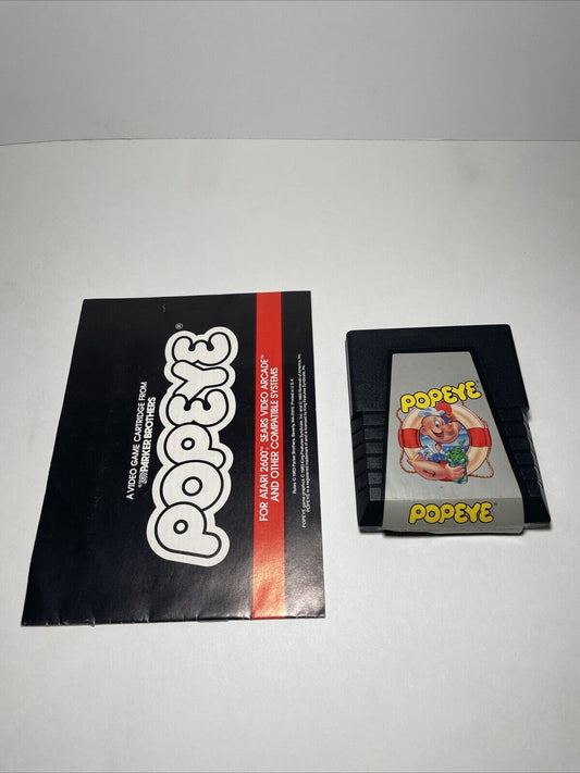 Popeye Atari 2600, 1982 W/ Manual. Tested and Working