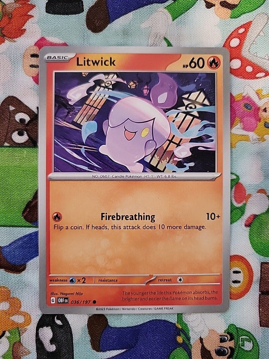 Pokémon TGC Litwick 36/197 Obsidian Flames Common NM Pack Fresh