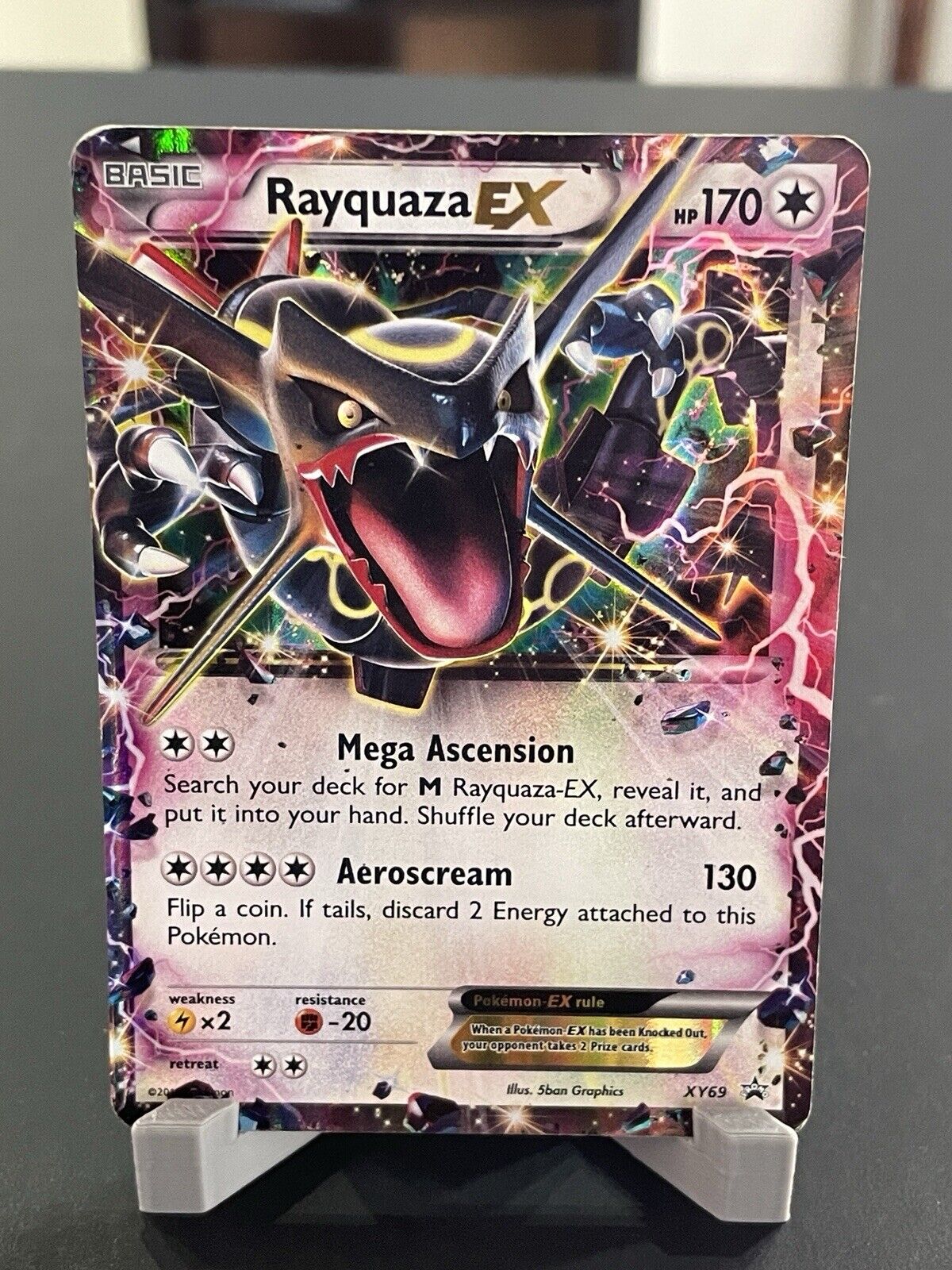 Pokemon TCG - Rayquaza EX SHINY ULTRA RARE XY69 Black Star Promo - HP-MP