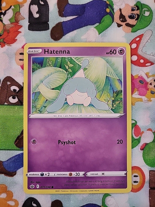 Pokemon TCG Card Hatenna Chilling Reign 71/198 Common NM Pack Fresh