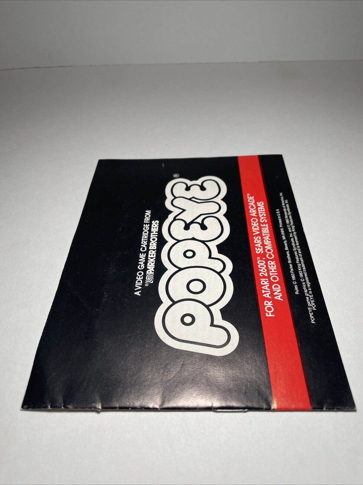 Popeye Atari 2600, 1982 W/ Manual. Tested and Working