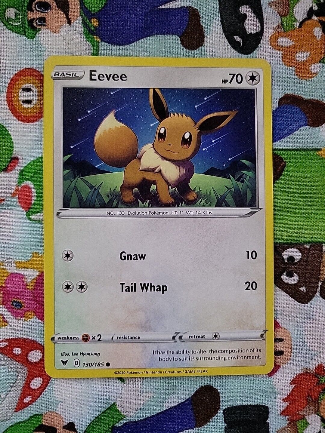 Pokemon TCG - Eevee 130/185 Common - Vivid Voltage - Pack Fresh NM