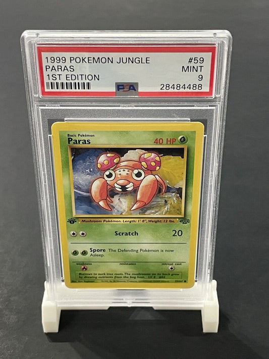 POKEMON TCG -PSA 9 MINT - 1ST EDITION PARAS 59/64 JUNGLE 1999 WOTC