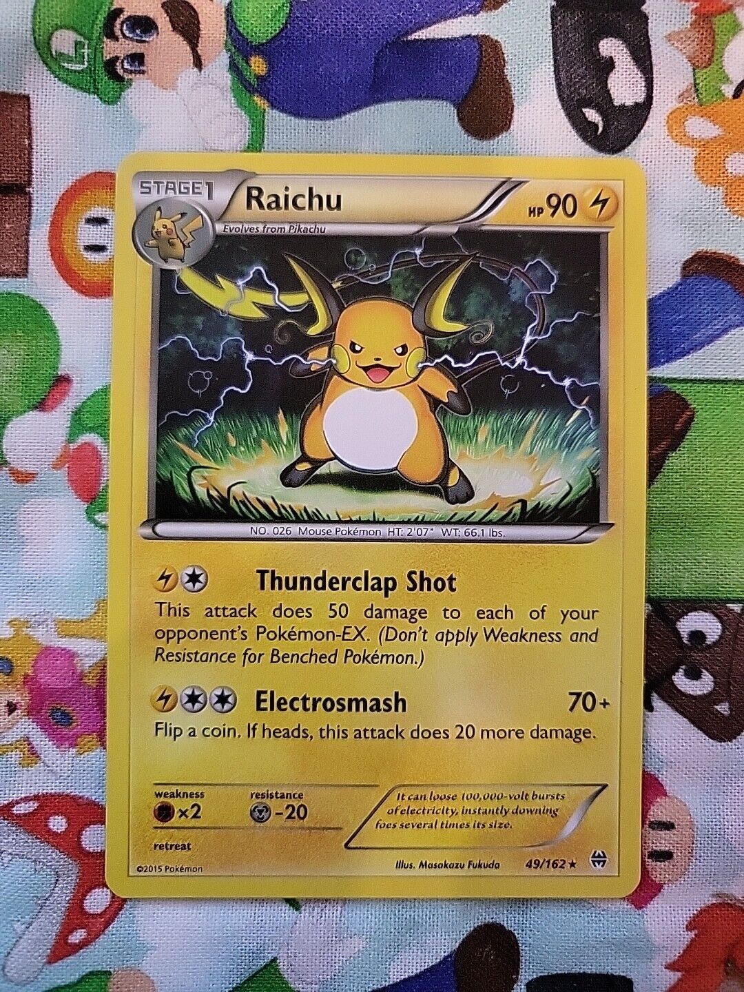 Pokemon TCG - Raichu 49/162 - Breakthrough Rare NM Pack Fresh