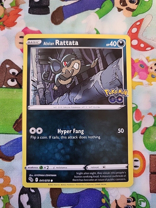 Alolan Rattata 41/78 - Pokémon GO - Common - Pokemon Card TCG M/NM