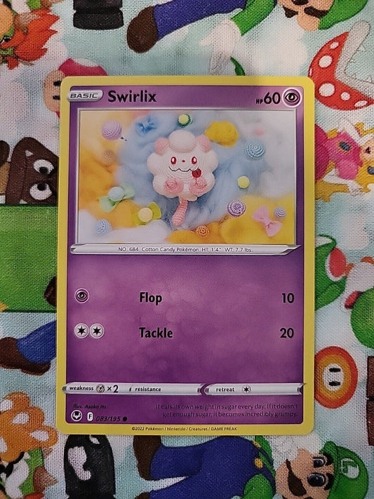 Pokémon TCG Swirlix  83/195 Silver Tempest Common NM Pack Fresh