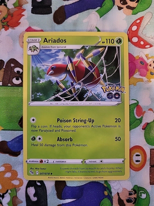 Pokemon Card TCG Ariados 7/78 - Pokémon GO - Uncommon - NM Pack Fresh