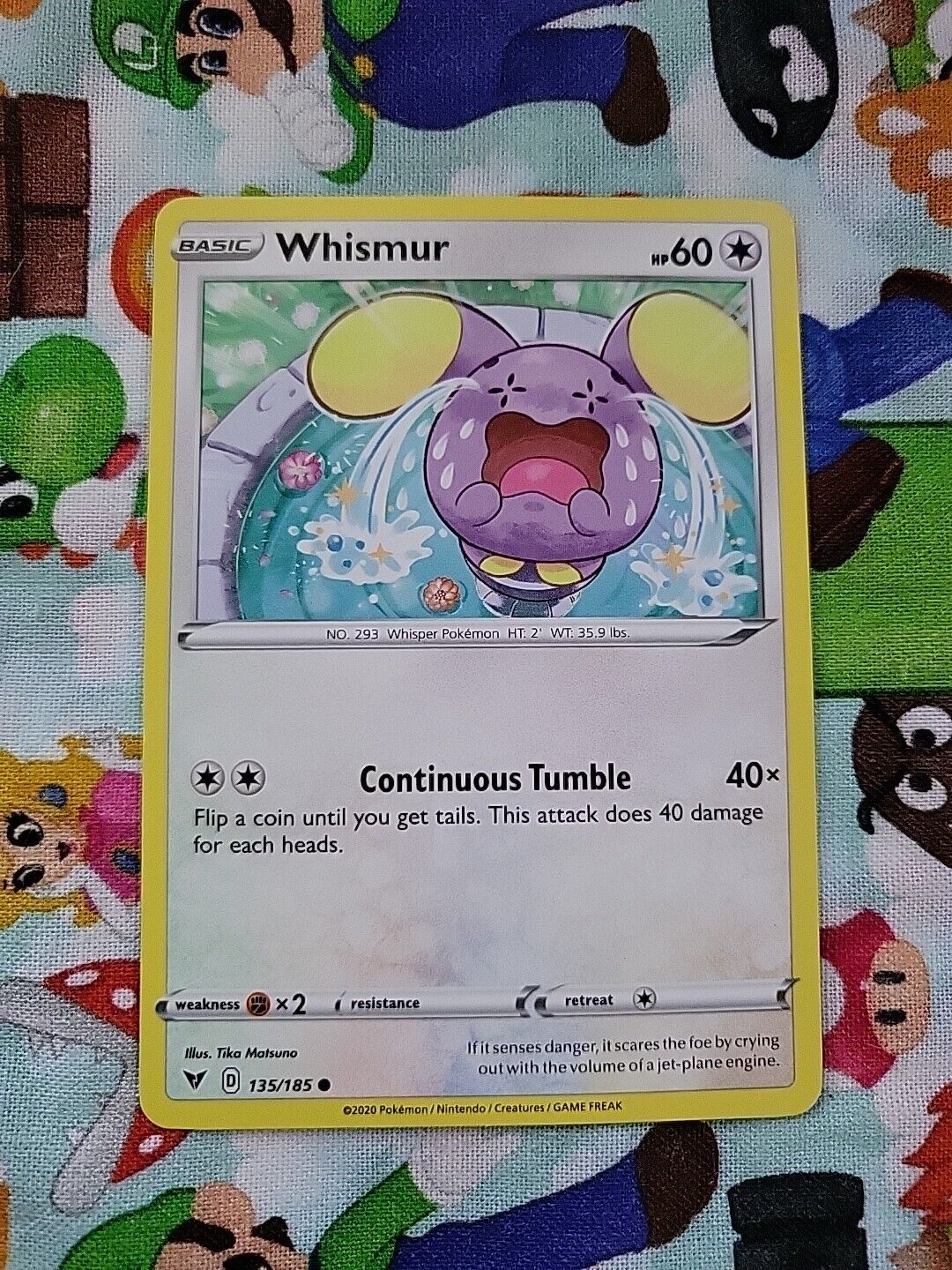 Whismur - 135/185 - Common NM, English Pokemon Vivid Voltage