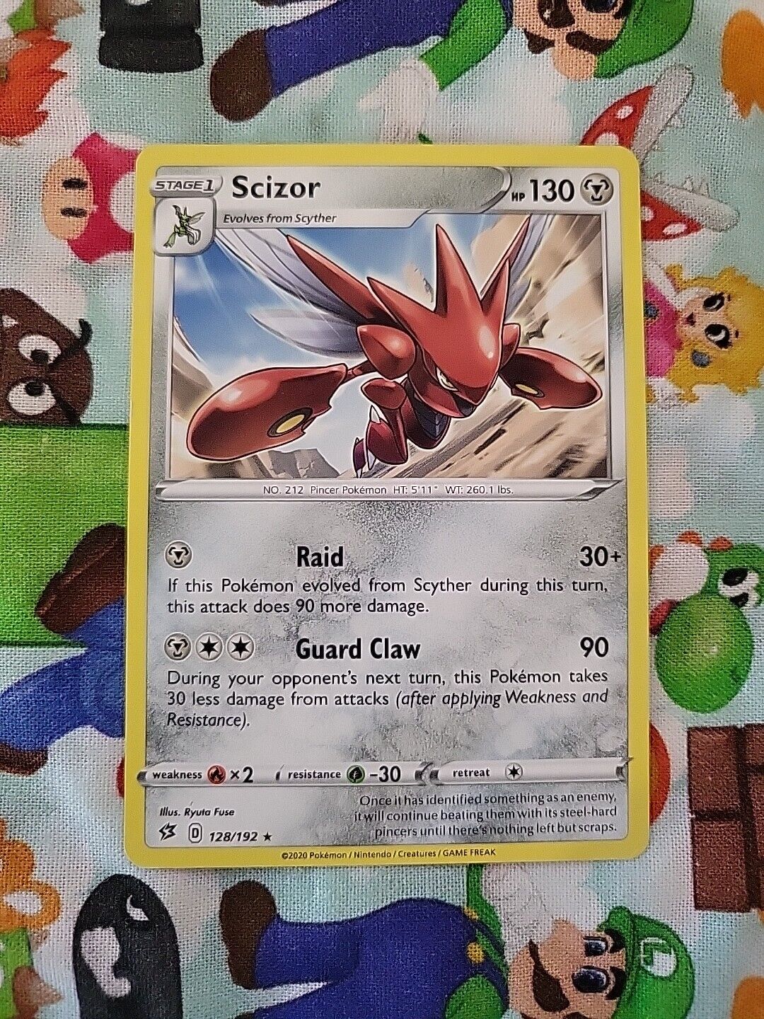 Pokémon TCG Scizor Rebel Clash 128/192 Regular Rare NM