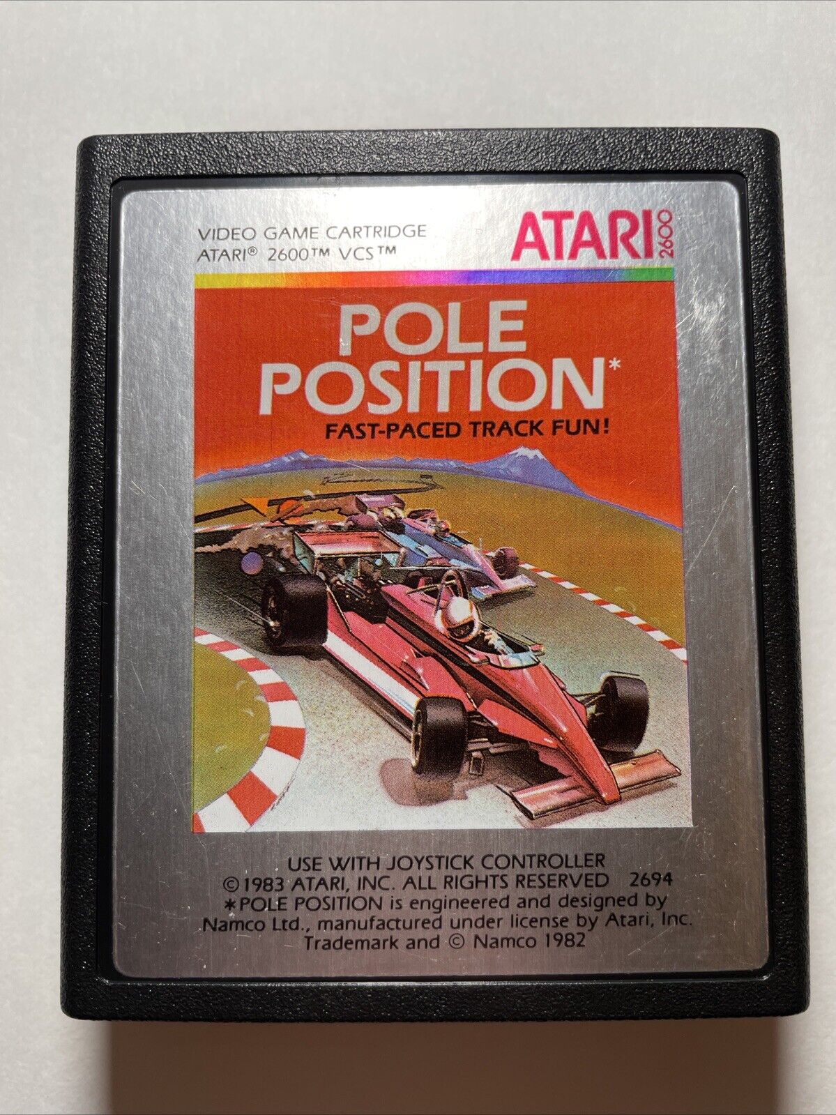 Pole Position (Atari 2600, 1982) W/ Manual. Tested and Working