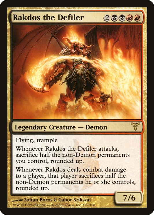 Rakdos the Defiler (DIS-129) - Dissension Foil