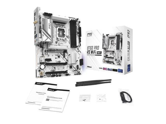 ASRock B760M Pro RS WiFi White B760 LGA1700 Max256GB DDR5 mATX