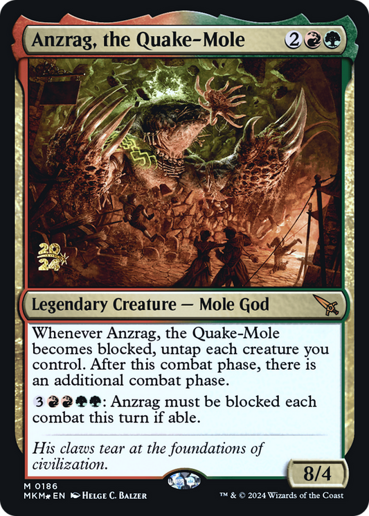 Anzrag, the Quake-Mole (PRE-186S) - Murders at Karlov Manor Promos Foil