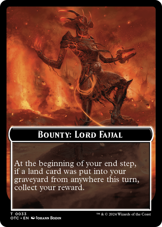 Bounty: Lord Fajjal // Wanted! (TOTC-033) - Outlaws of Thunder Junction Commander Tokens Foil