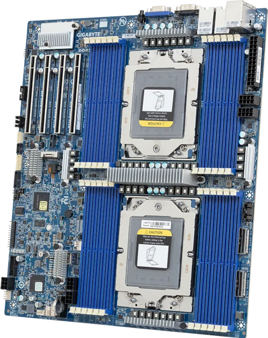 Gigabyte MB MZ73-LM0 SoC AMD EPYC9004 LGA6096 DDR5 E-ATX Like Brown Box