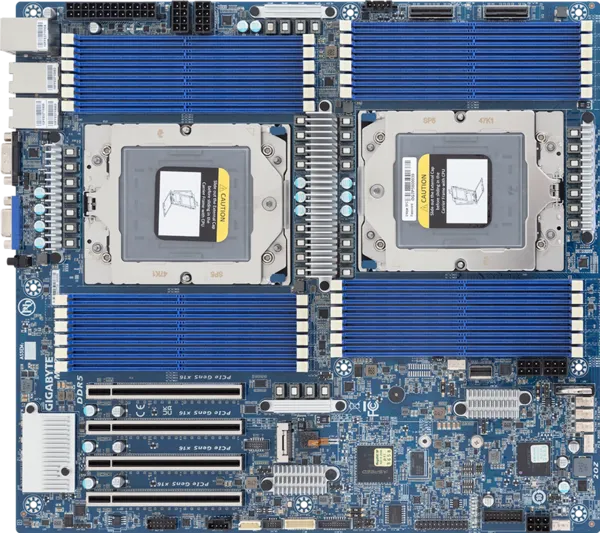 Gigabyte MB MZ73-LM0 SoC AMD EPYC9004 LGA6096 DDR5 E-ATX Like Brown Box