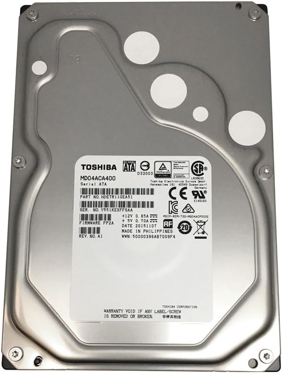 Toshiba MD04ACA400 3.5 4TB SATA 6Gb s 7.2KRPM 128M 512e Bare