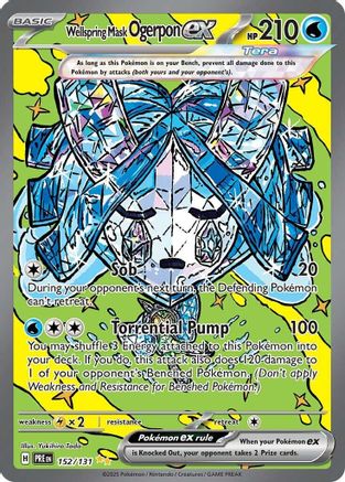 Wellspring Mask Ogerpon ex - 152/131 152 - SV Prismatic Evolutions Holofoil