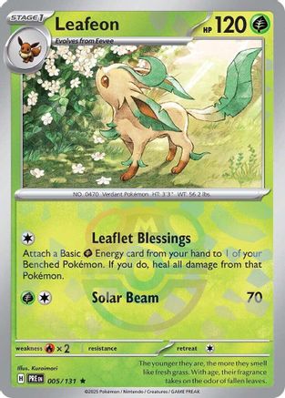 Leafeon (Master Ball Pattern) 5 - SV Prismatic Evolutions Holofoil
