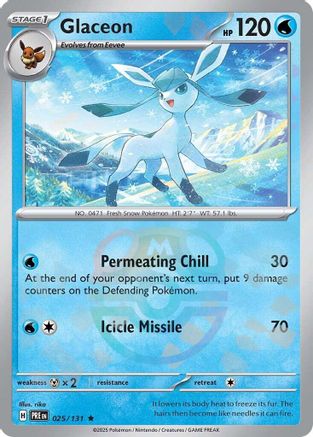 Glaceon (Master Ball Pattern) 25 - SV Prismatic Evolutions Holofoil