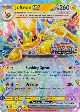 Jolteon ex - 030/131 (Prismatic Evolutions Stamp)