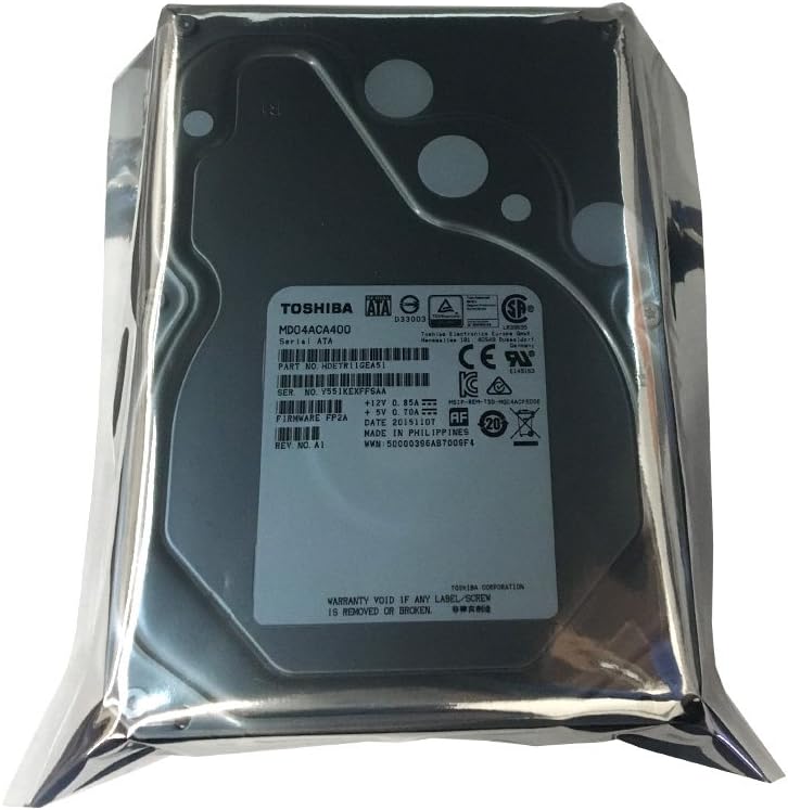 Toshiba MD04ACA400 3.5 4TB SATA 6Gb s 7.2KRPM 128M 512e Bare