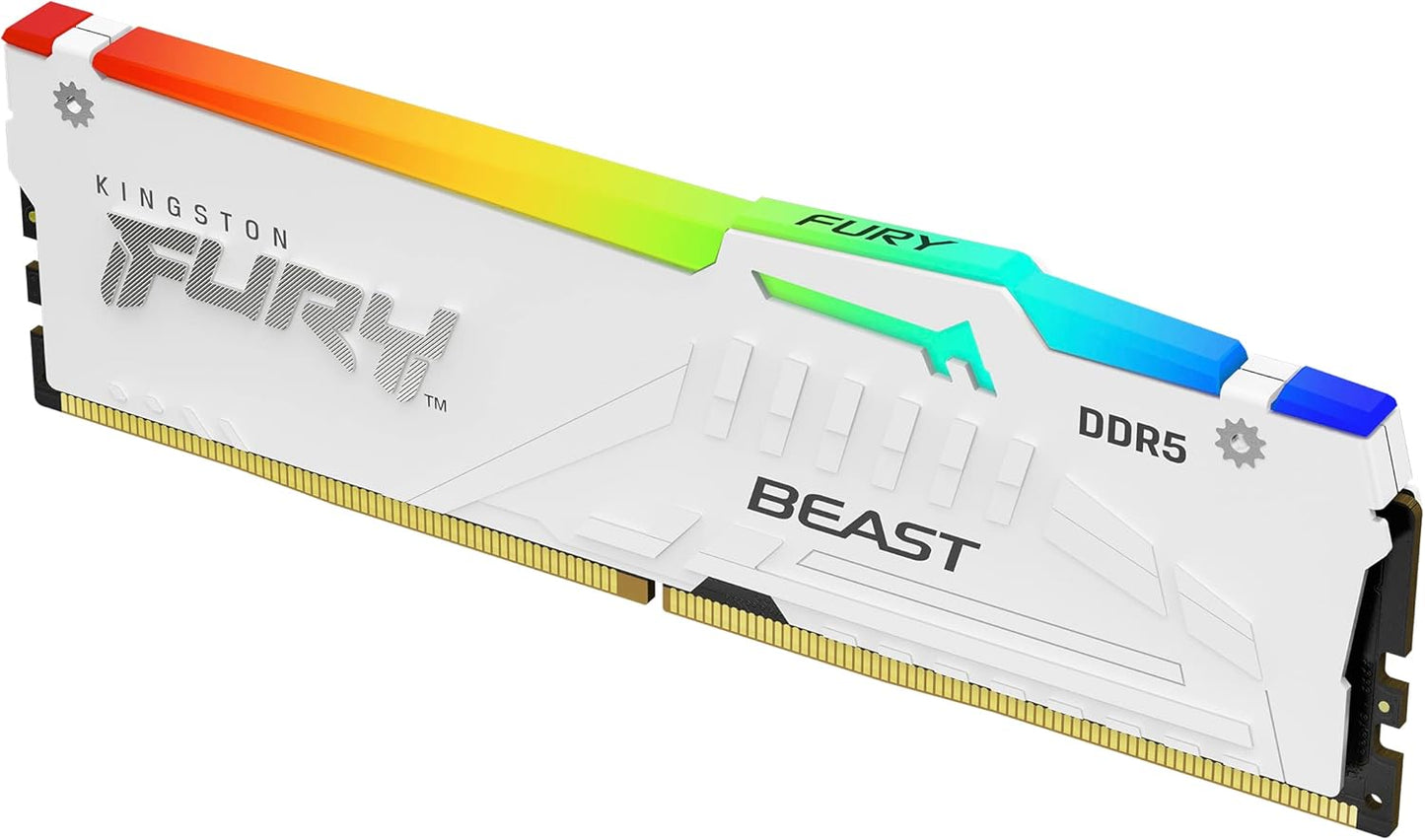Kingston ME KF564C32BWEA-32 32GB 6400MT s DDR5 CL32 DIMM FURY Beast White RGB