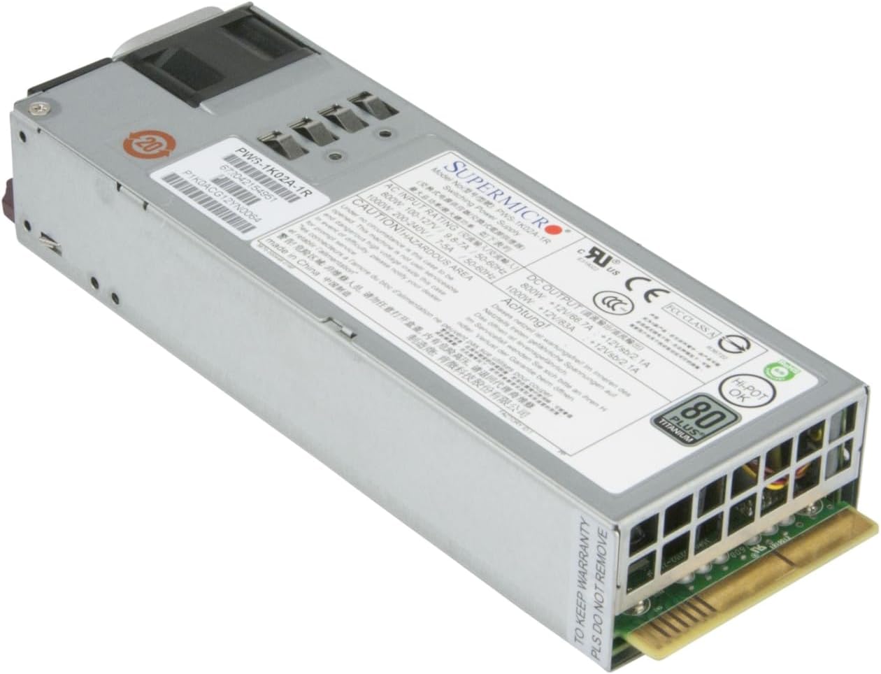 Supermicro PWS-1K03A-1R 1U 1000W Redundant Titanium Level 96% w PMBus